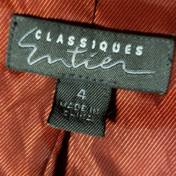 Wool Classiques Entier Red Power Suit Size 4 - Picture 11 of 11